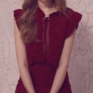 For Love and Lemons Knitz Rivington Crop Ruffle Top